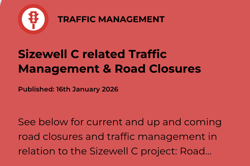 SZC Works Tracker: Traffic Management & Closures