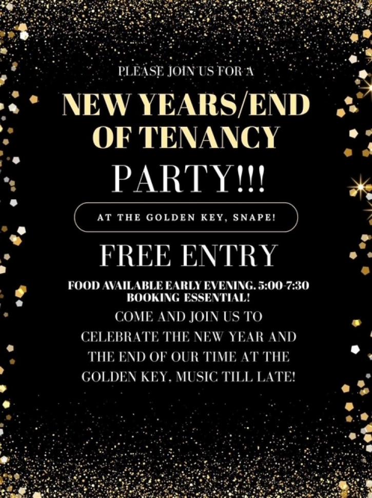 251231 Golden Key New Years End of Tenancy Party ad